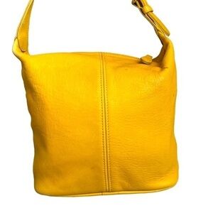Coach vintage leather soho lightweight mini bucket bag #4148 in yellow